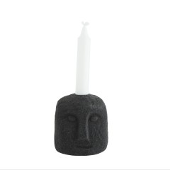CANDLE HOLDER FACE PRINT STONE    - CANDLE HOLDERS